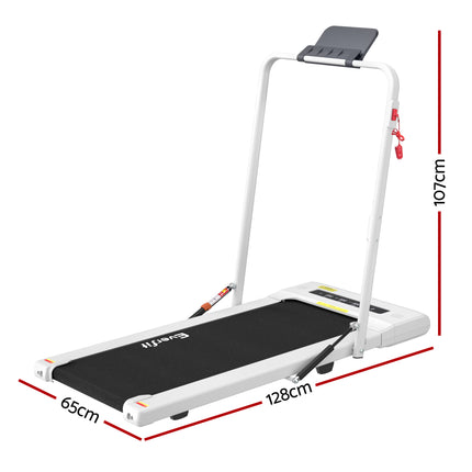 Everfit Treadmill Electric Walking Pad Under Desk Home Gym Fitness 400mm White.