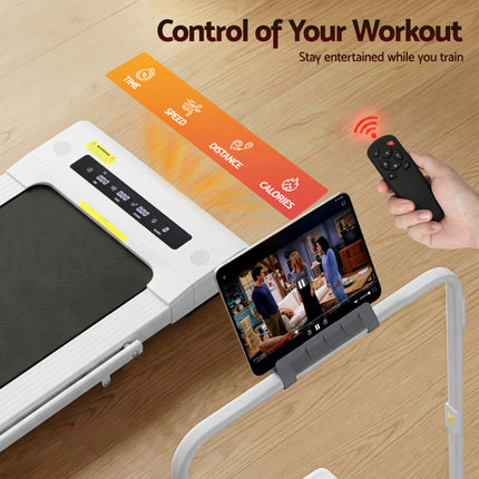Everfit Treadmill Electric Walking Pad Under Desk Home Gym Fitness 400mm White.