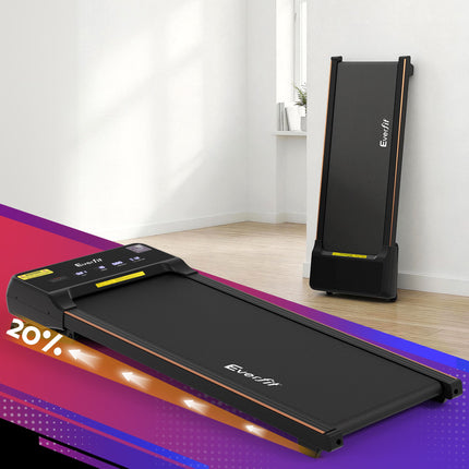 Everfit 3 in 1 Walking Pad Treadmill 20% Auto Incline Under Desk Treadmills for Home Gym With 40cm Wide Belt.