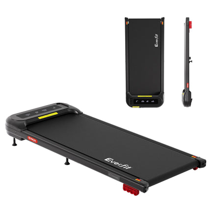 Everfit Treadmill Electric Walking Pad with Incline Under Desk Home Gym Black.