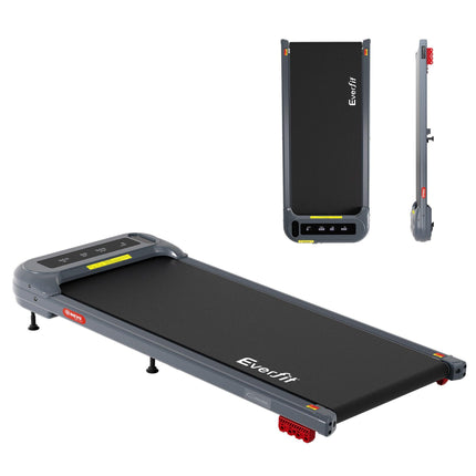 Everfit Treadmill Electric Walking Pad with Incline Under Desk Home Gym Grey.