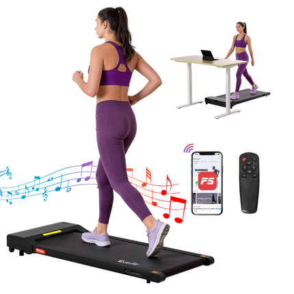 Everfit Treadmill Electric Walking Pad Under Desk Home Gym Fitness 400mm Black.