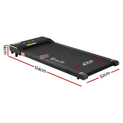 Everfit Treadmill Electric Walking Pad Under Desk Home Gym Fitness 400mm Black.