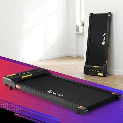 Everfit Treadmill Electric Walking Pad Under Desk Home Gym Fitness 400mm Black.