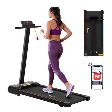 Everfit Walking Pad Treadmill 2 in 1 Foldable for Home Gym 40cm Wide Belt 12 Programs with App.