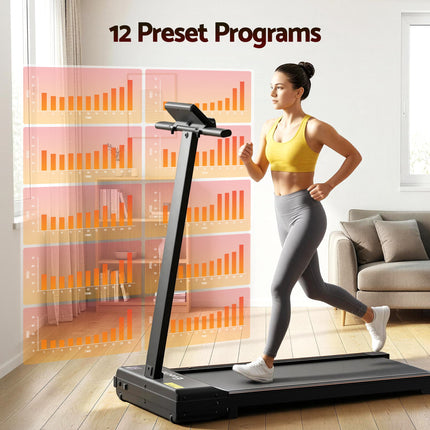 Everfit Walking Pad Treadmill 2 in 1 Foldable for Home Gym 40cm Wide Belt 12 Programs with App.