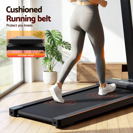 Everfit Walking Pad Treadmill 2 in 1 Foldable for Home Gym 40cm Wide Belt 12 Programs with App.