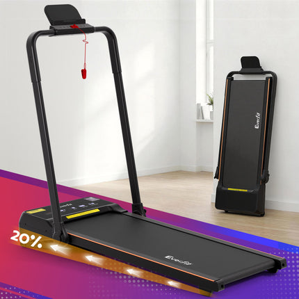 Everfit 3 in 1 Walking Pad Treadmill 20% Auto Incline Under Desk Foldable Treadmills for Home With 40cm Wide Belt.