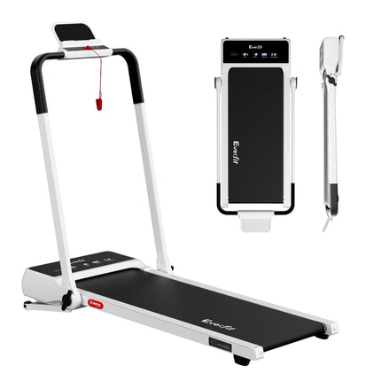 Everfit 3 in 1 Walking Pad Treadmill 20% Auto Incline Under Desk Foldable Treadmills for Home With 40cm Wide Belt White