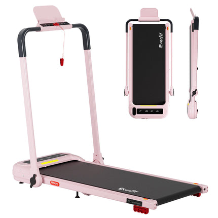 Everfit Treadmill Electric Walking Pad with Incline Foldable for Home Gym Pink.