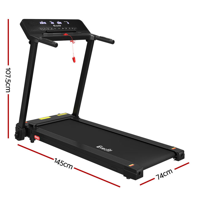 Everfit Treadmill Electric Home Gym Fitness Exercise Knob Foldable 420mm Black.