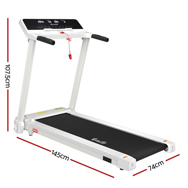 Everfit Treadmill Electric Home Gym Fitness Exercise Knob Foldable 420mm White.