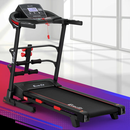 Everfit Treadmill Electric Home Gym Fitness Exercise Machine w/ Sit Up Bar 420mm.