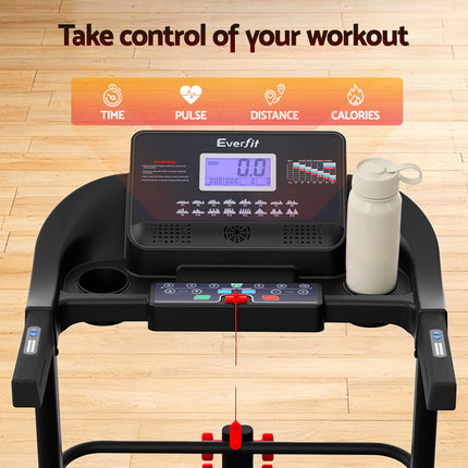 Everfit Treadmill Electric Home Gym Fitness Exercise Machine w/ Sit Up Bar 450mm.