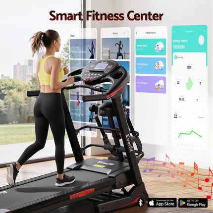 Everfit Treadmill Electric Home Gym Fitness Exercise Machine w/ Massager 480mm.