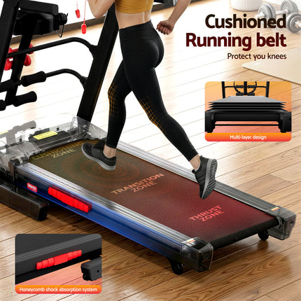 Everfit Treadmill Electric Home Gym Fitness Exercise Machine w/ Massager 480mm.