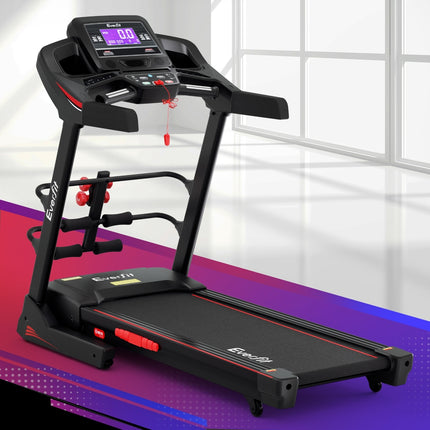 Everfit Treadmill Electric Home Gym Fitness Exercise Machine w/ Sit Up Bar 480mm.