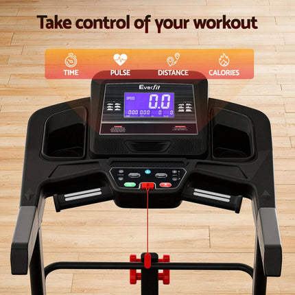 Everfit Treadmill Electric Home Gym Fitness Exercise Machine w/ Sit Up Bar 480mm.
