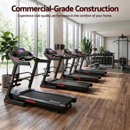 Everfit Treadmill Electric Home Gym Fitness Exercise Machine w/ Sit Up Bar 480mm.