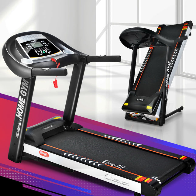 Everfit Treadmill Electric Auto Incline Home Gym Fitness Exercise Machine 450mm.