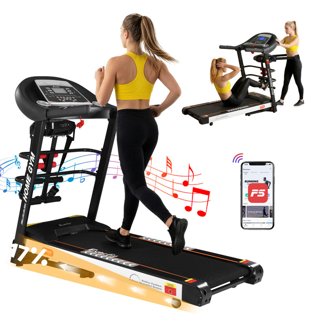 Everfit Treadmill Electric Home Gym Fitness Exercise Machine w/ Massager 450mm.