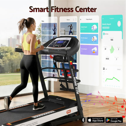 Everfit Treadmill Electric Home Gym Fitness Exercise Machine w/ Massager 450mm.