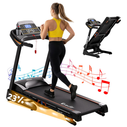 Everfit Treadmill Electric Auto Incline Home Gym Fitness Exercise Machine 480mm.