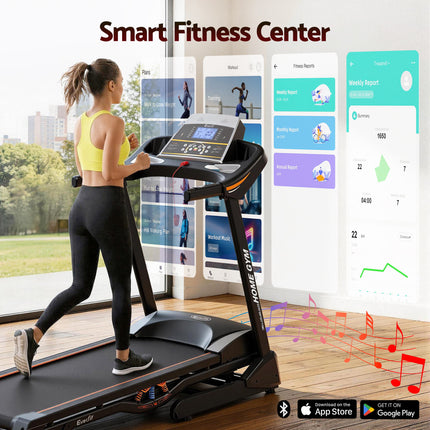 Everfit Treadmill Electric Auto Incline Home Gym Fitness Exercise Machine 480mm.