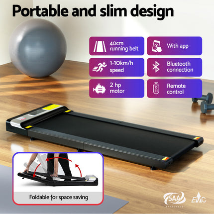 Everfit Treadmill Electric Walking Pad Under Desk Home Gym Fitness Foldable Belt.