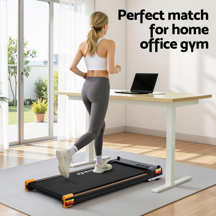 Everfit 2 Side Walking Pad Treadmill with Massage Function Fitness 380mm Black.