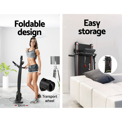 Everfit Treadmill Electric Home Gym Fitness Exercise Machine Foldable 370mm.