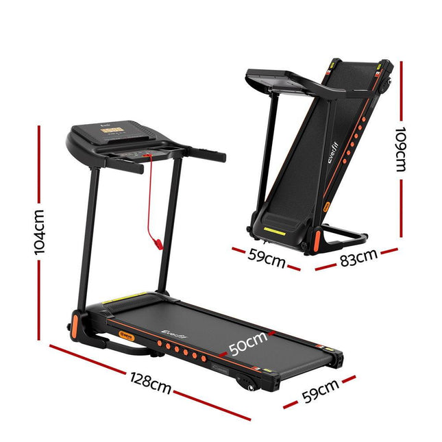 Everfit Treadmill Electric Home Gym Fitness Exercise Equipment Incline 390mm.