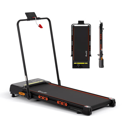 Everfit Treadmill Electric Walking Pad Auto Incline Foldable for Home Gym Black.