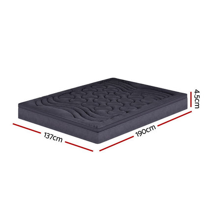 Giselle Bedding 3-Zone Pillowtop Mattress Topper 1000GSM for Back Pain Relief Washable with 45cm Deep Pocket Double.