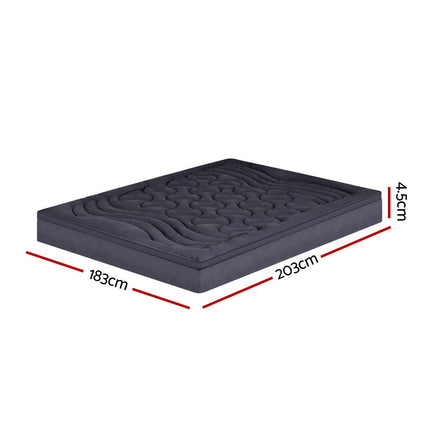 Giselle Bedding 3-Zone Pillowtop Mattress Topper 1000GSM for Back Pain Relief Washable with 45cm Deep Pocket King.