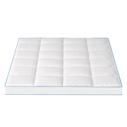 Giselle Bedding 1500GSM Bamboo Pillowtop Mattress Topper 10cm Thick Pad for Back Pain Relief, High Loft Cooling Underlay for Dorm & Guest Bed, 45cm Deep Pocket Double.