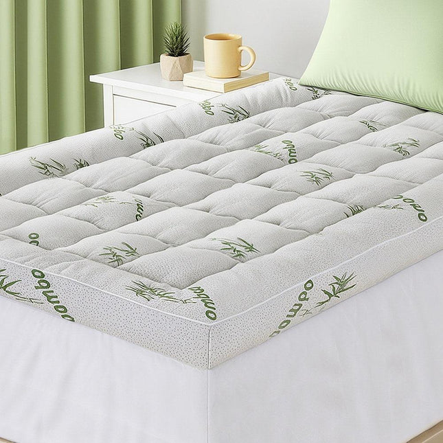 Giselle Bedding 1500GSM Pillowtop Mattress Topper Bamboo Mattress Pad for Back Pain Relief Washable 11cm Thick Bed Cover with 45cm Deep Pocket King Single.