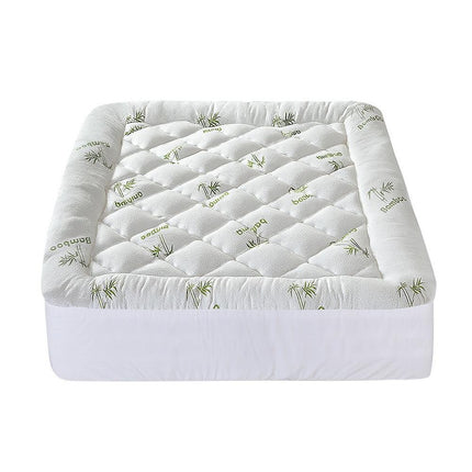 Giselle Bedding 5cm Pillowtop Mattress Topper 1000GSM Thick Soft Bamboo Cooling Pad for Back Pain Relief & Guest Bed, Washable Overfilled Cover with 45cm Deep Pocket Double.