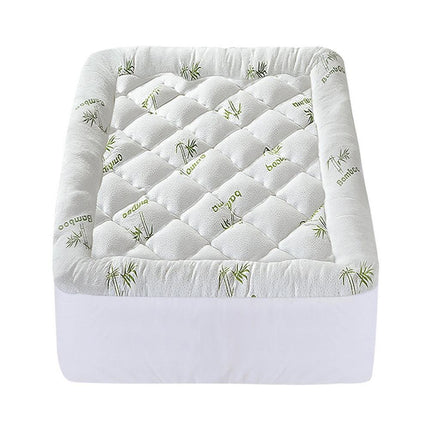 Giselle Bedding 5cm Pillowtop Mattress Topper 1000GSM Thick Soft Bamboo Cooling Pad for Back Pain Relief & Guest Bed, Washable Overfilled Cover with 45cm Deep Pocket Single.