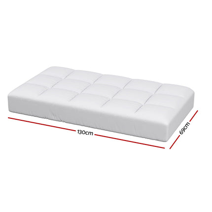 Giselle Bedding Baby Cot Pillowtop Mattress Topper 750GSM Bamboo Cooling Pad for Temperature Regulation, Machine Washable Bed Protector.