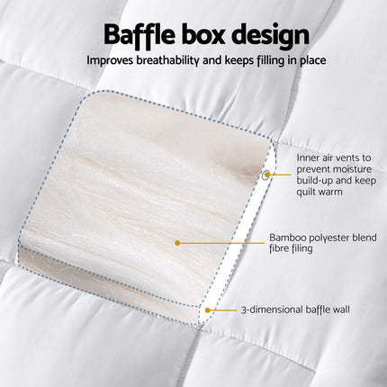 Giselle Bedding Baby Cot Pillowtop Mattress Topper 750GSM Bamboo Cooling Pad for Temperature Regulation, Machine Washable Bed Protector.
