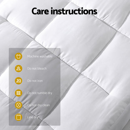 Giselle Bedding Baby Cot Pillowtop Mattress Topper 750GSM Bamboo Cooling Pad for Temperature Regulation, Machine Washable Bed Protector.
