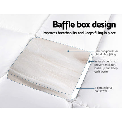 Giselle Bedding 5cm Bamboo Pillowtop Mattress Topper 1000GSM Mattress Pad for Back Pain Relief Washable Breathable Protector with 45cm Deep Pocket Double.