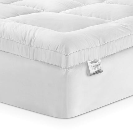 Giselle Bedding 5cm Bamboo Pillowtop Mattress Topper 1000GSM Mattress Pad for Back Pain Relief Washable Breathable Protector with 45cm Deep Pocket Double.