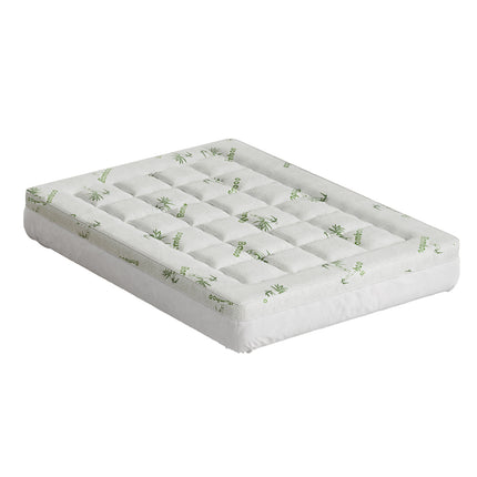 Giselle Bedding Pillowtop Mattress Topper 7.5cm Thick Bamboo Pad for Back Pain Relief Washable Skin-friendly Bed Protector with 45cm Deep Pocket Double.