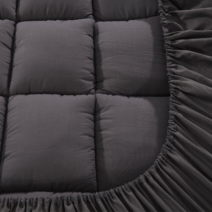 Giselle Bedding Bamboo Charcoal Filling Pillowtop Topper 1000GSM 5cm Thick Pillowtop Pad for Back Pain Relief Washable with 45cm Deep Pocket King.