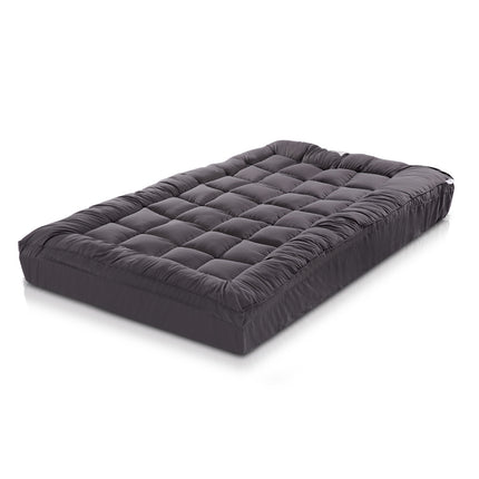 Giselle Bedding Bamboo Charcoal Filling Pillowtop Topper 1000GSM 5cm Thick Pillowtop Pad for Back Pain Relief Washable with 45cm Deep Pocket Single.