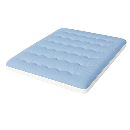 Giselle Bedding Pillowtop Mattress Topper 5cm Reversible Cooling & Soft Coral Fleece Pad for Back Pain Relief, Washable Skin-friendly Bed Protector with 45cm Deep Pocket King Single.