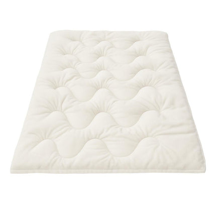 Giselle Bedding Pillowtop Mattress Topper 5cm Reversible Cooling & Soft Coral Fleece Pad for Back Pain Relief, Washable Skin-friendly Bed Protector with 45cm Deep Pocket Single.