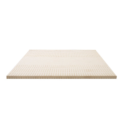 Giselle Bedding Latex Mattress Topper, 5cm Thick Cooling Bed Pad for Side Sleepers Pain Relief, 7 Zone Foldable Mat with Washable Cover for Guest Room Bedroom Double.